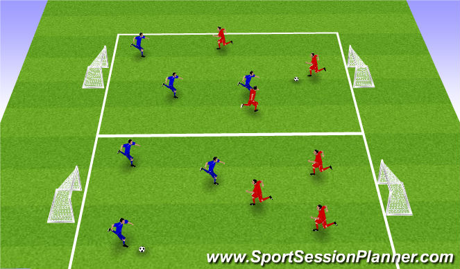 Football/Soccer Session Plan Drill (Colour): Arrival - SSGs