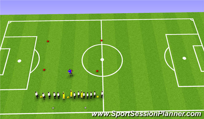 Football/Soccer Session Plan Drill (Colour): Warm Up