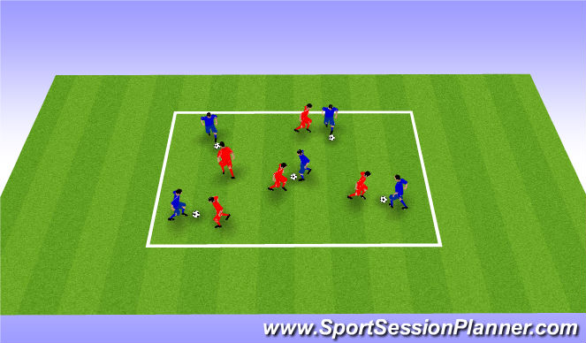 Football/Soccer Session Plan Drill (Colour): Ball Mastery