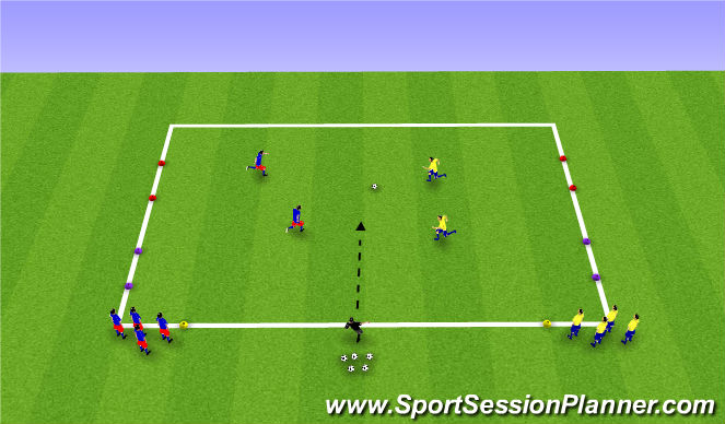 Football/Soccer Session Plan Drill (Colour): Analytical: Numbers