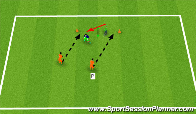 Football/Soccer Session Plan Drill (Colour): Lye Down