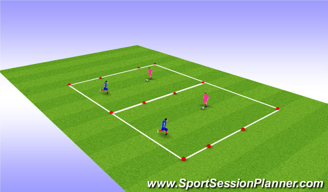 Football/Soccer Session Plan Drill (Colour): phase 1