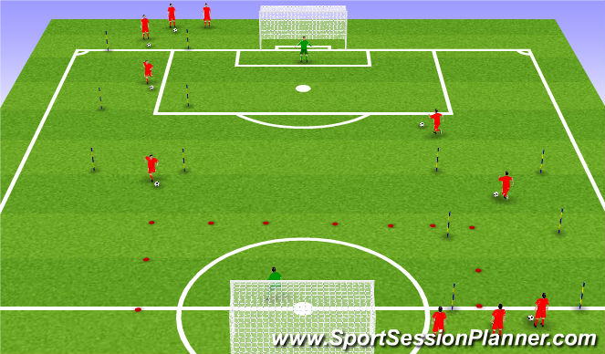 Football/Soccer Session Plan Drill (Colour): RWTB Anaerobic endurance