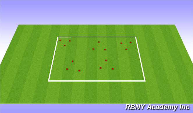 Football/Soccer Session Plan Drill (Colour): Warm up