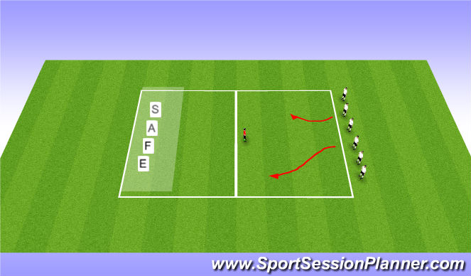Football/Soccer Session Plan Drill (Colour): Warm Up: Bulldog