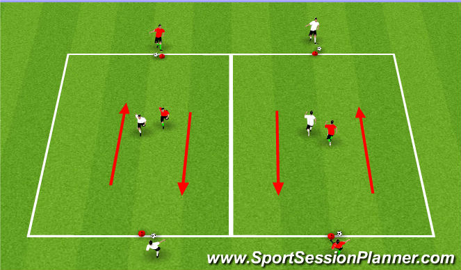 Football/Soccer Session Plan Drill (Colour): Check To