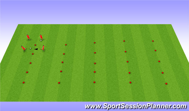 Football/Soccer Session Plan Drill (Colour): Warm up