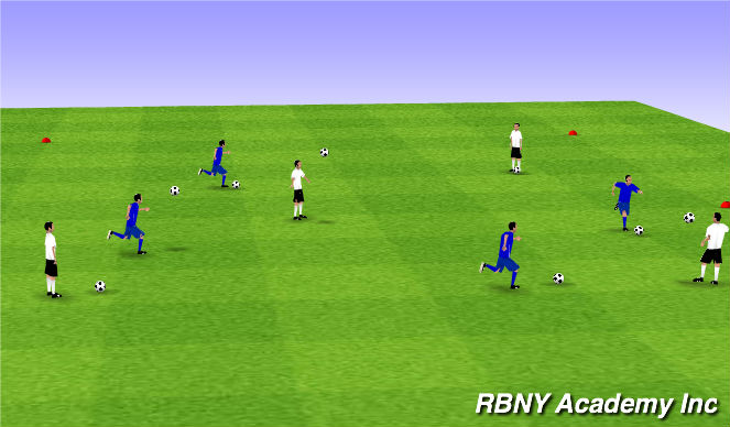 Football/Soccer Session Plan Drill (Colour): Warm Up