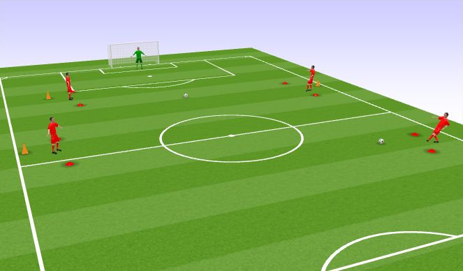 Football/Soccer Session Plan Drill (Colour): Pass & Follow