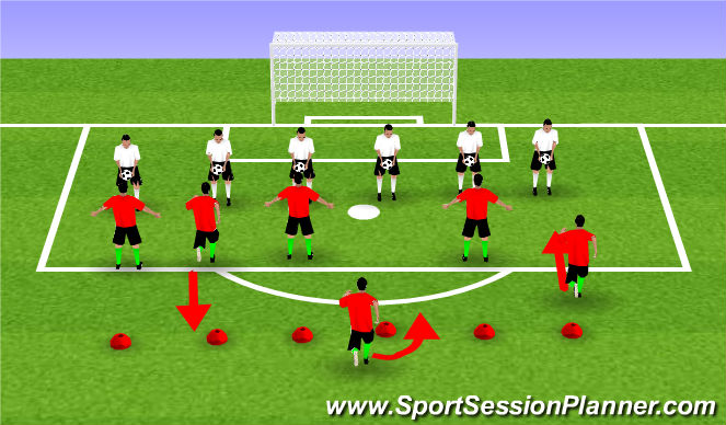Football/Soccer Session Plan Drill (Colour): Warmup