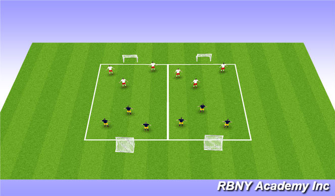 Football/Soccer Session Plan Drill (Colour): SCRIMMAGE (20 mins)