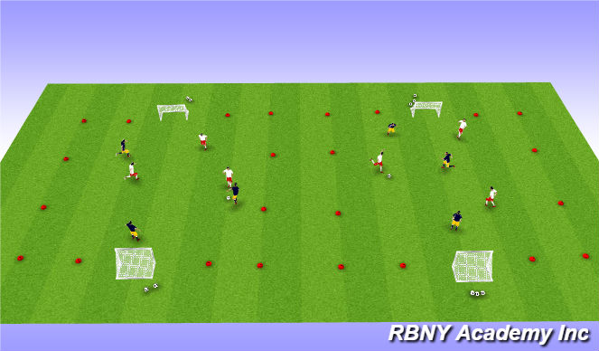 Football/Soccer Session Plan Drill (Colour): Tournament 3v3