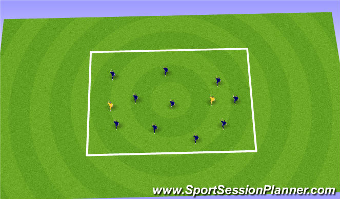 Football/Soccer Session Plan Drill (Colour): Cat & Mouse