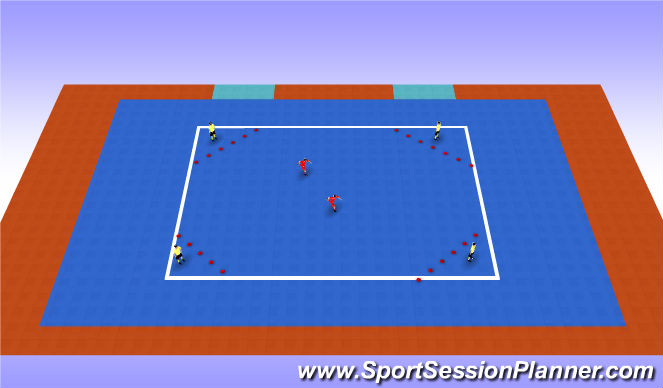 Futsal Session Plan Drill (Colour): Warn Up