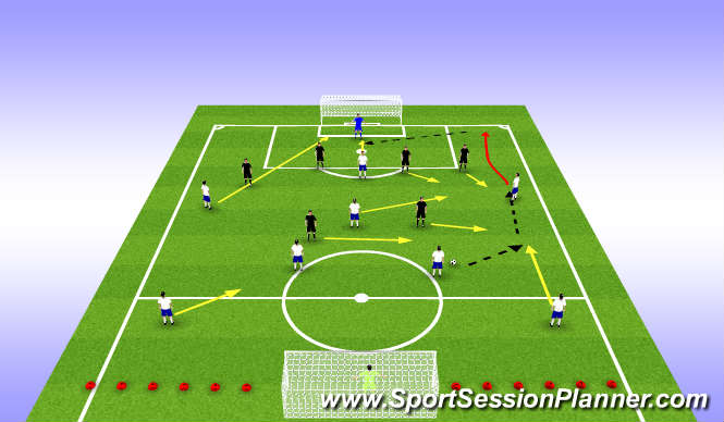 Football/Soccer Session Plan Drill (Colour): line training phase