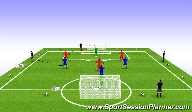 Football/Soccer Session Plan Drill (Colour): SSG 4v4