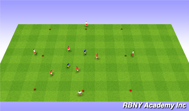 Football/Soccer Session Plan Drill (Colour): Races (Tag)