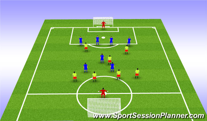 Football/Soccer Session Plan Drill (Colour): 8v8