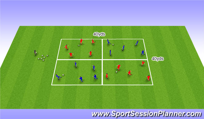 Football/Soccer Session Plan Drill (Colour): SSG (conditioned)