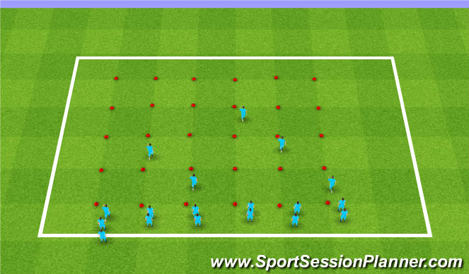 Football/Soccer Session Plan Drill (Colour): Warm Up