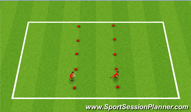 Football/Soccer Session Plan Drill (Colour): Touch Work