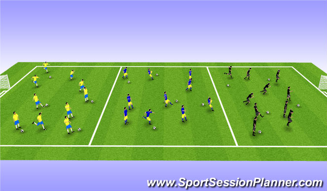 Football/Soccer Session Plan Drill (Colour): Int WarmUp