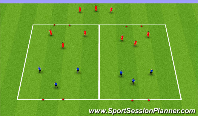 Football/Soccer Session Plan Drill (Colour): 3v3 Games