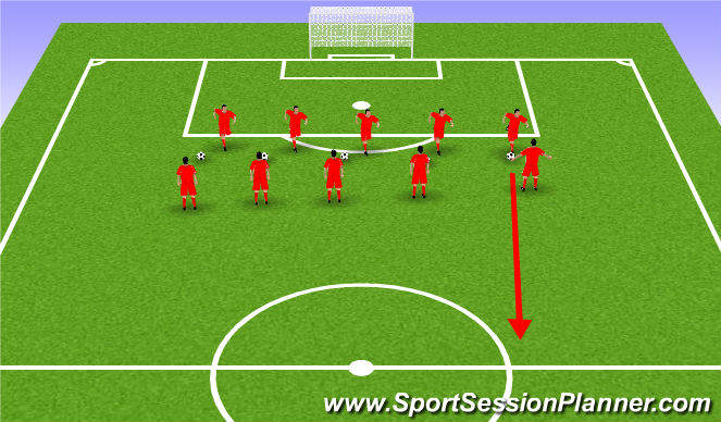 Football/Soccer Session Plan Drill (Colour): Warm up