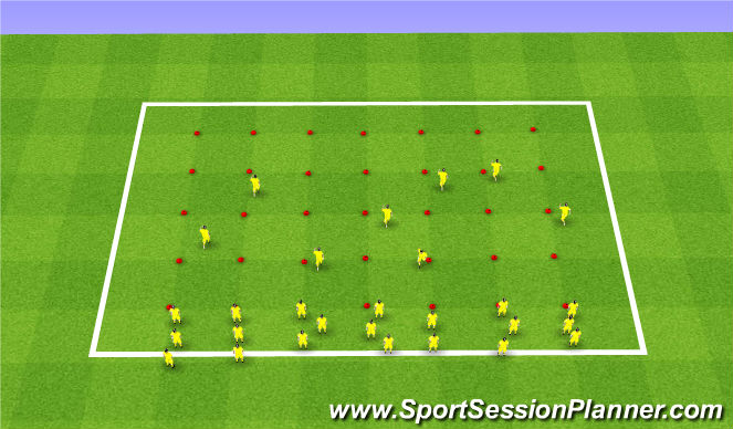 Football/Soccer Session Plan Drill (Colour): Warm Up