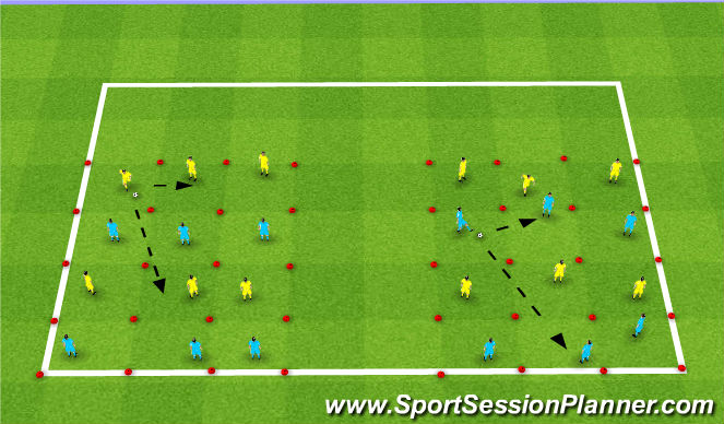 Football/Soccer Session Plan Drill (Colour): Technical