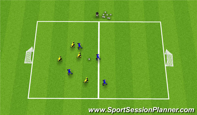 Football/Soccer Session Plan Drill (Colour): 4v4 Game