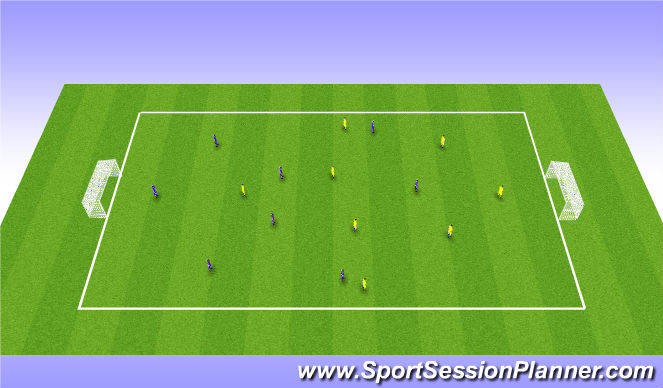 Football/Soccer Session Plan Drill (Colour): Scrimmage