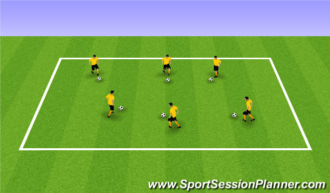 Football/Soccer Session Plan Drill (Colour): Ball Mastery - Ball Tag