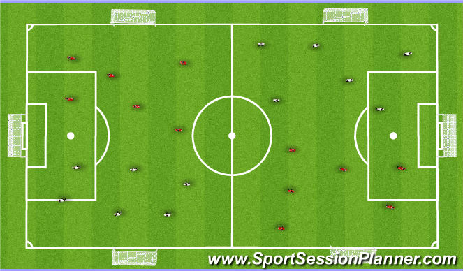 Football/Soccer Session Plan Drill (Colour): Aerobic Drill