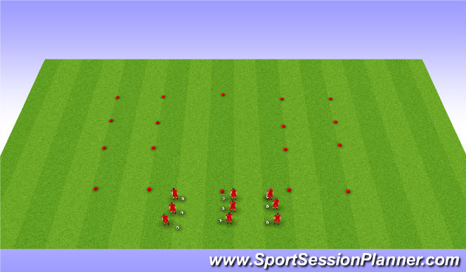 Football/Soccer Session Plan Drill (Colour): Technical Drill- Set Up 1