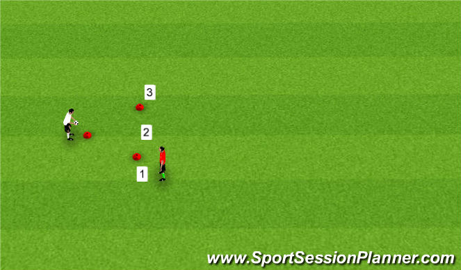 Football/Soccer Session Plan Drill (Colour): Ball Mastery with Triangle