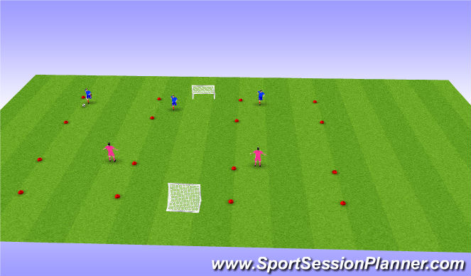 Football/Soccer Session Plan Drill (Colour): phase 2