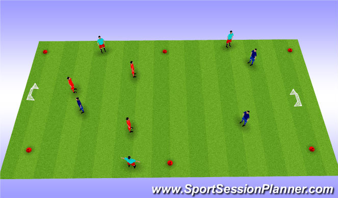 Football/Soccer Session Plan Drill (Colour): Possesion vs Finishing
