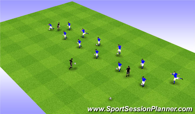 Football/Soccer Session Plan Drill (Colour): Juggling Directed