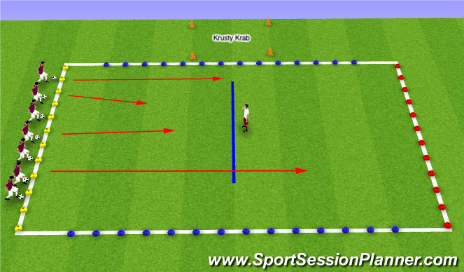 Football/Soccer Session Plan Drill (Colour): Spongebob Squarepants