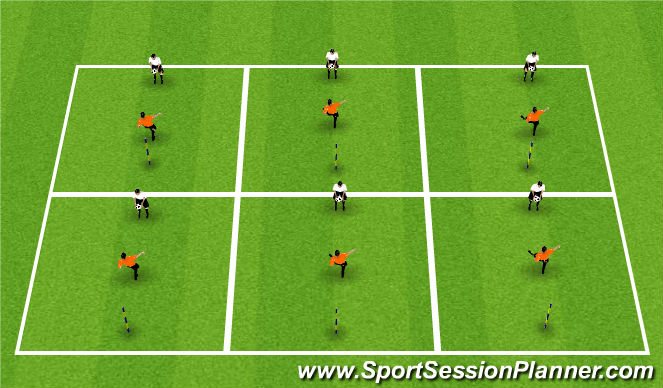 Football/Soccer Session Plan Drill (Colour): Control