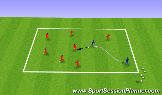 Football/Soccer Session Plan Drill (Colour): FireFlies