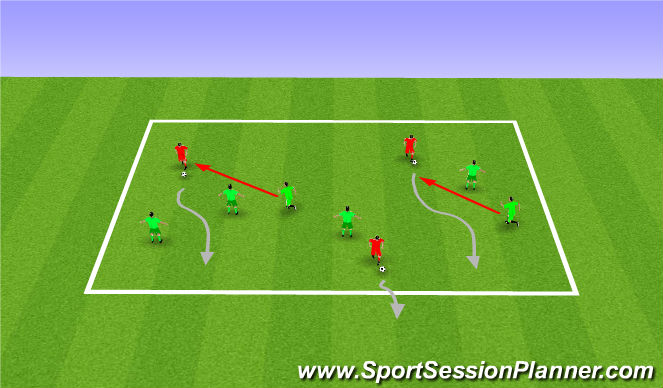 Football/Soccer Session Plan Drill (Colour): Spider Web