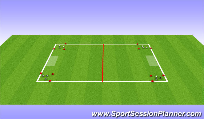 Football/Soccer Session Plan Drill (Colour): Capture The Flag