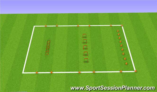 Football/Soccer Session Plan Drill (Colour): WARM UP