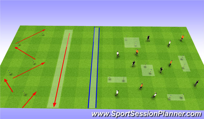 Football/Soccer Session Plan Drill (Colour): Agility