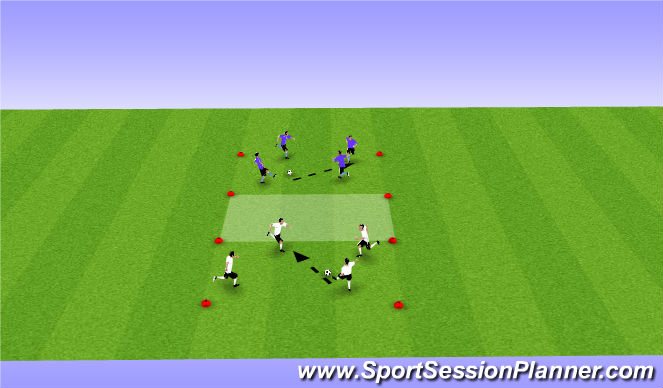 Football/Soccer Session Plan Drill (Colour): Passing & Movement