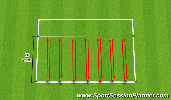 Football/Soccer Session Plan Drill (Colour): Dynamic Warm-Up
