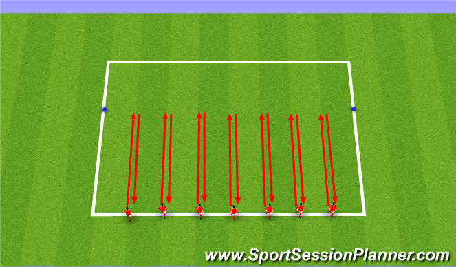 Football/Soccer Session Plan Drill (Colour): Dynamic Warm-Up