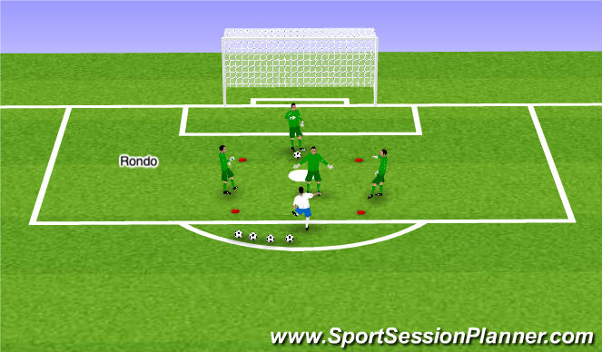Football/Soccer Session Plan Drill (Colour): Rondo